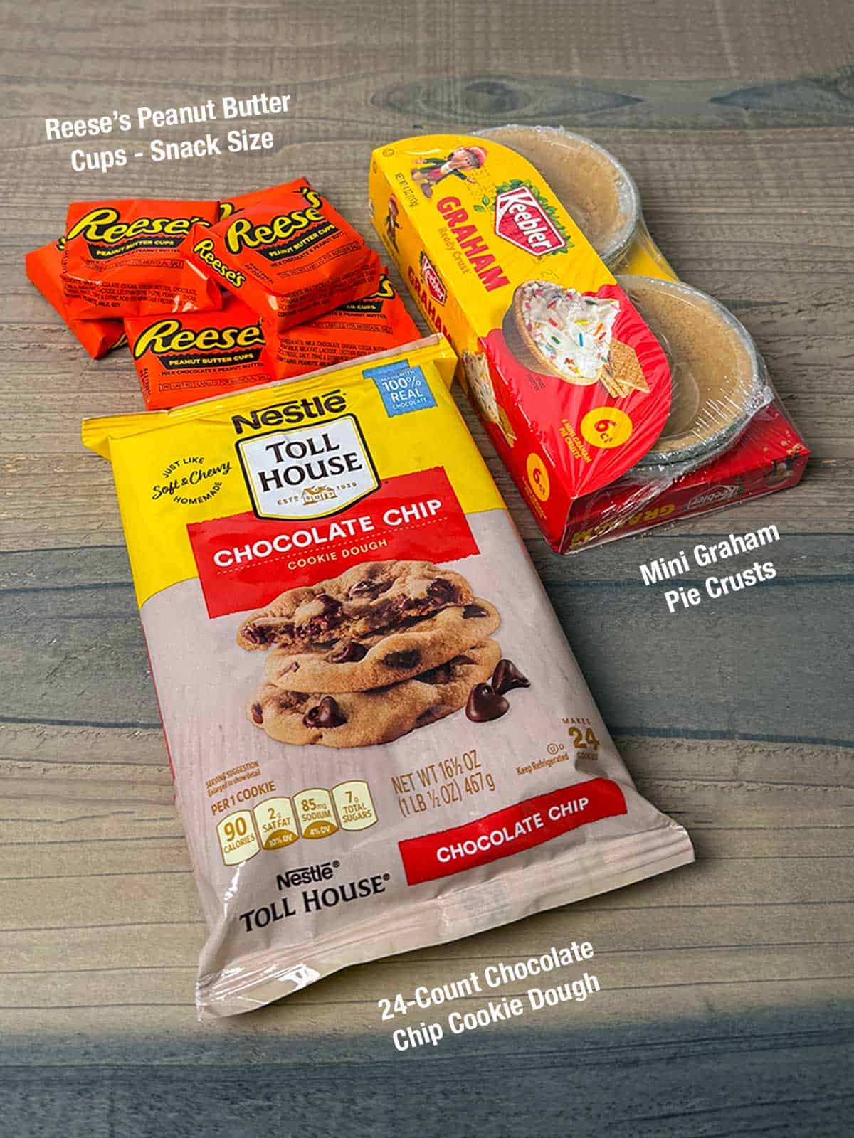 Ingredients for cookie pies.