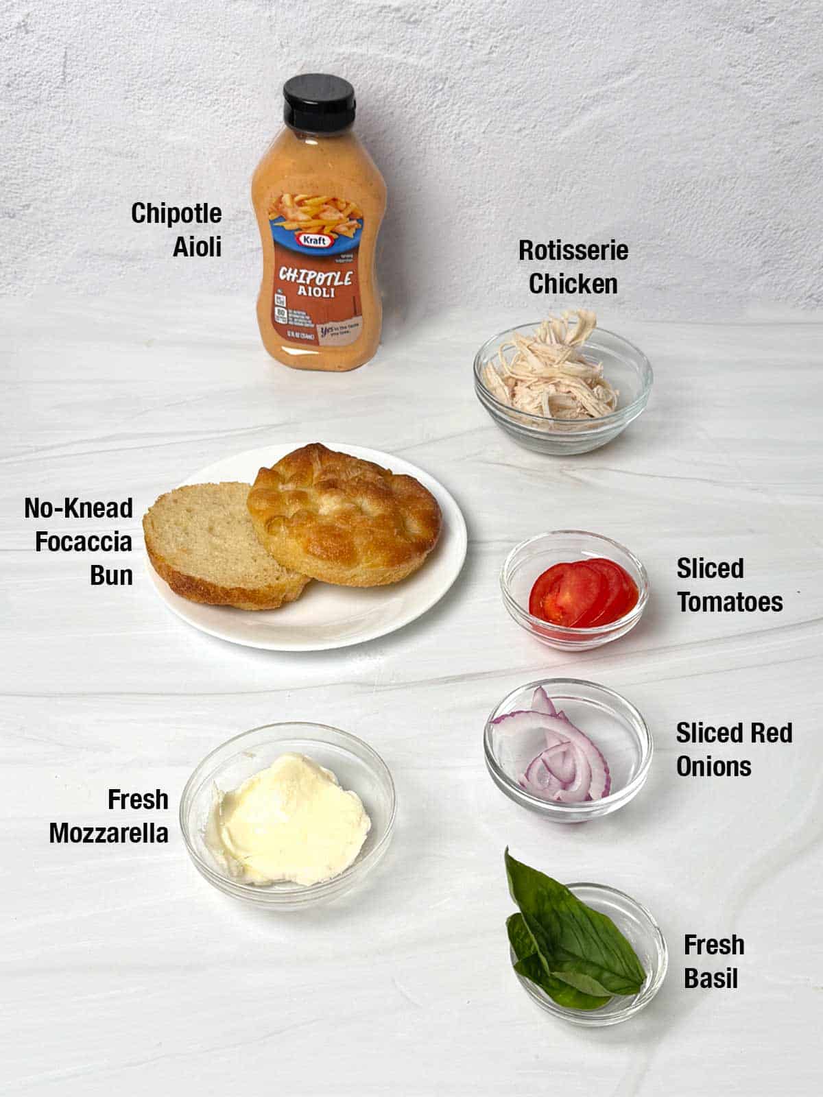 Ingredients for Frontega Sandwich.