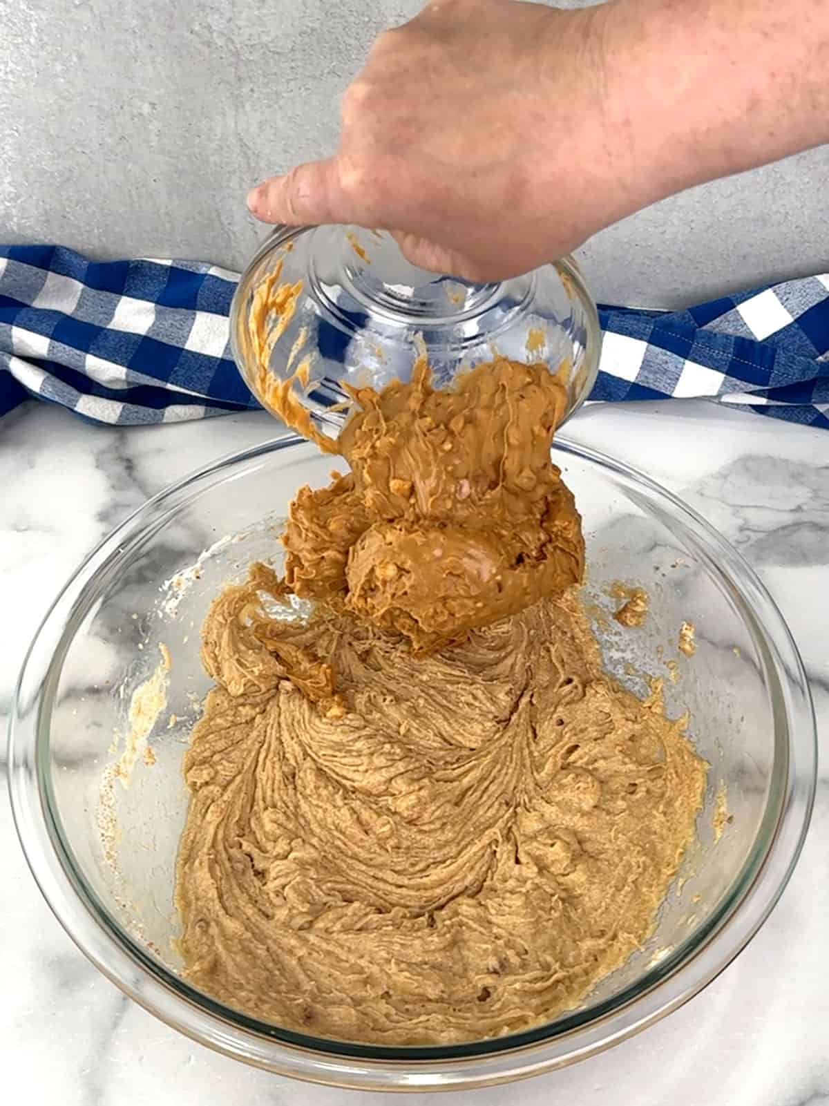 adding peanut butter