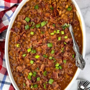 Easy Homemade Crockpot Baked Beans with Bacon