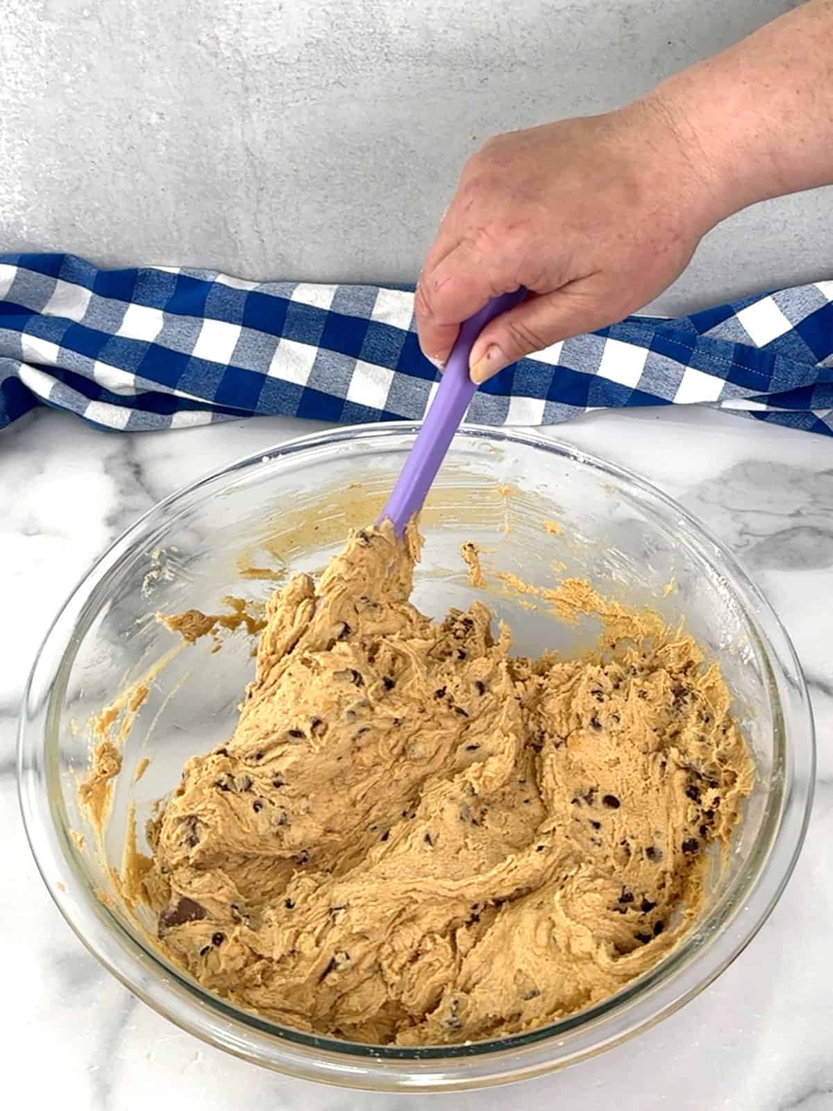 stirring dough