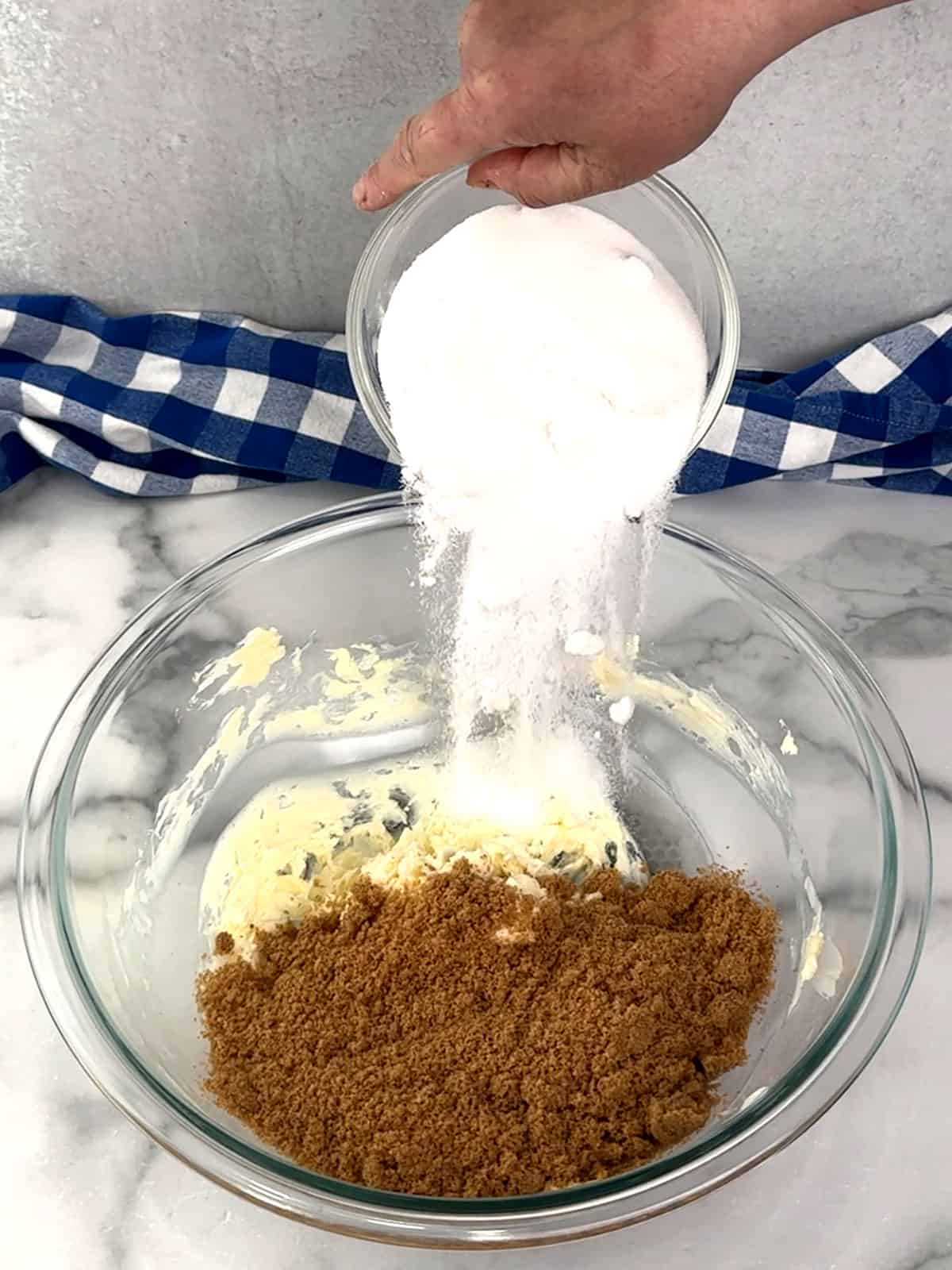 beating butter and sugars