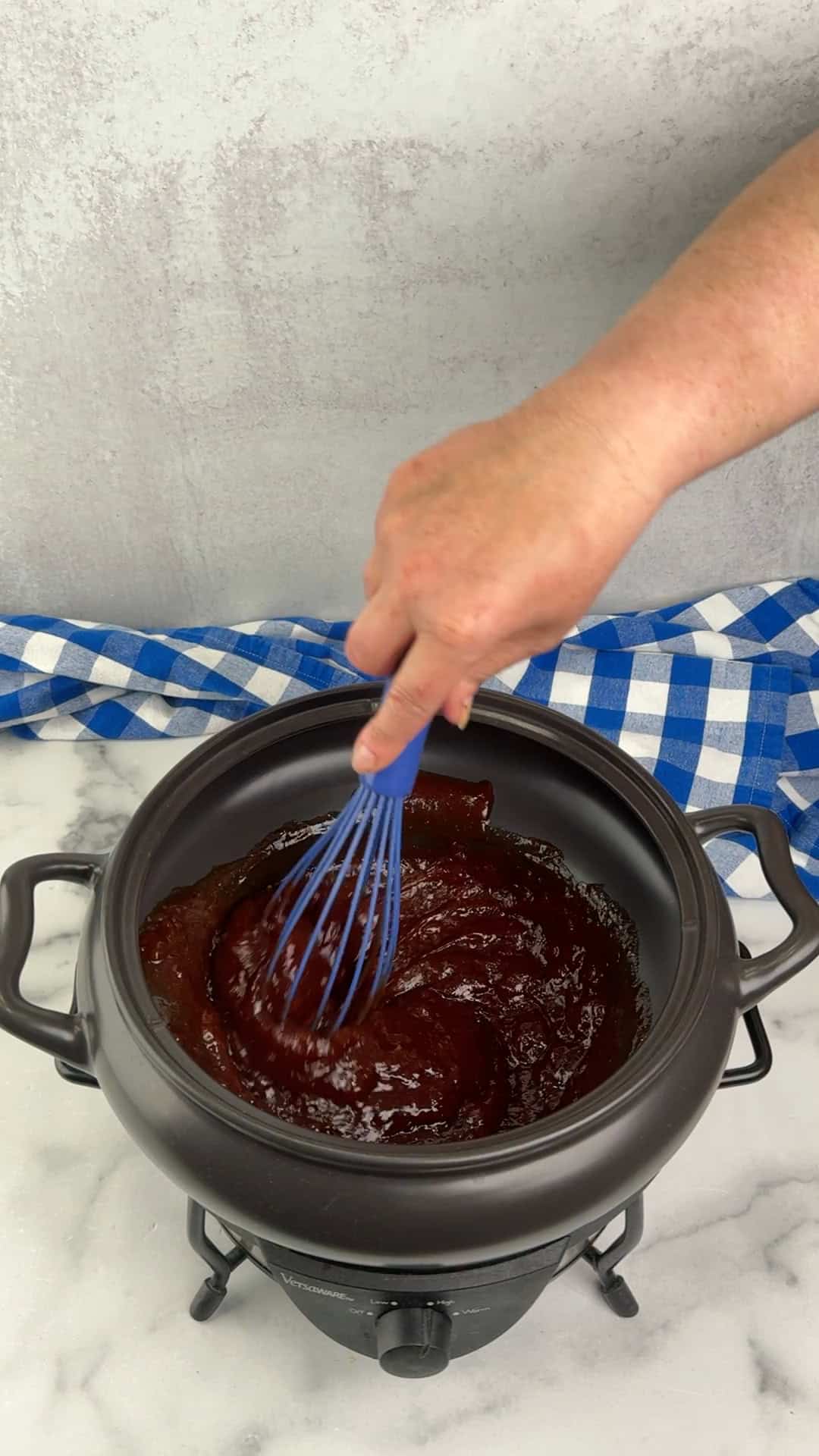 whisking sauce