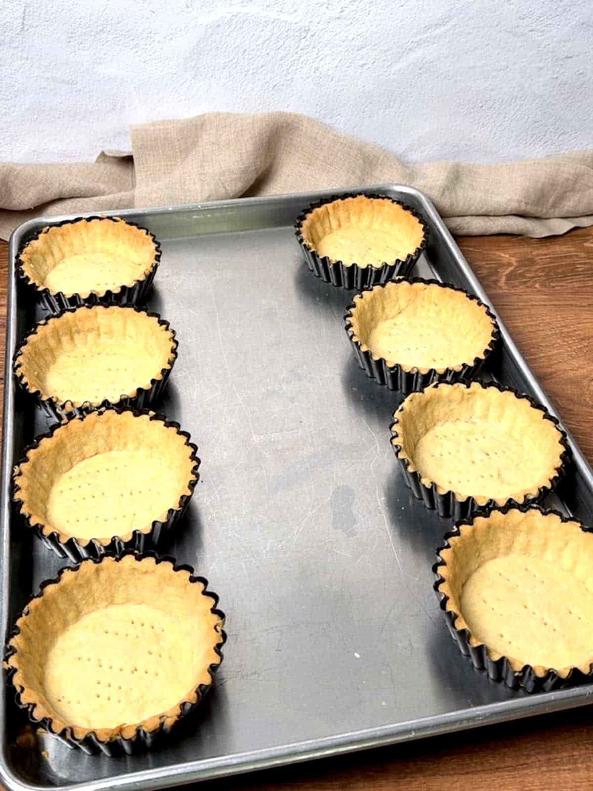 Baked tart shells.