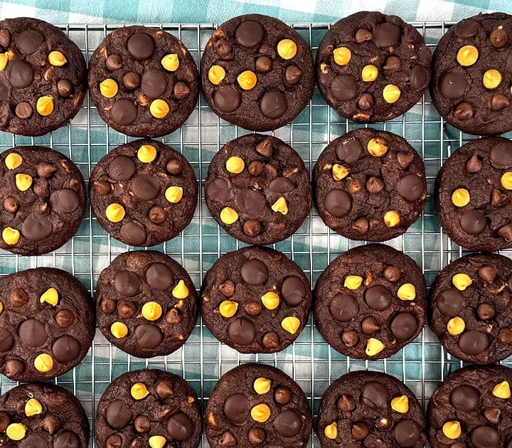 Triple Chocolate Butterscotch Cookies