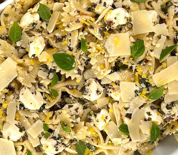 Easy Lemon Basil Pasta Salad