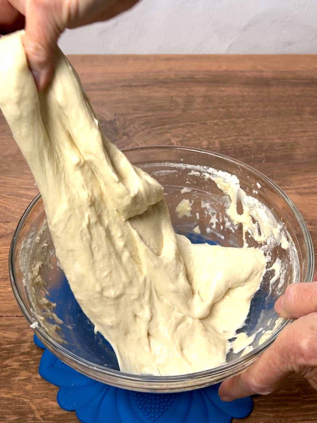Final stretch of the dough.