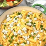 Quick and Easy One Pot Cheesy Buffalo Chicken Pasta with Rotisserie