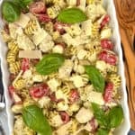 Quick and Easy Pesto Chicken Caprese Pasta Salad