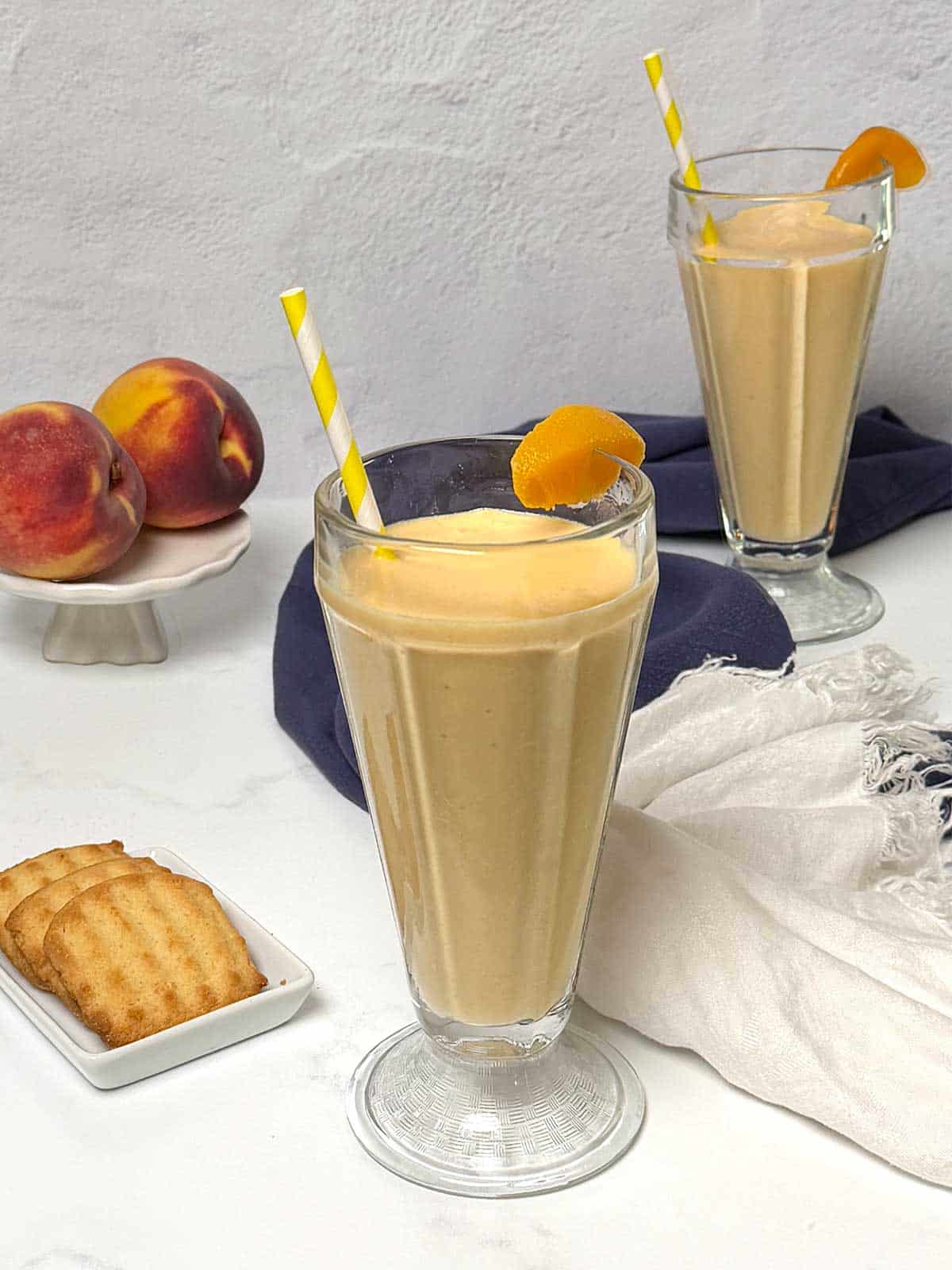 Peach smoothies.