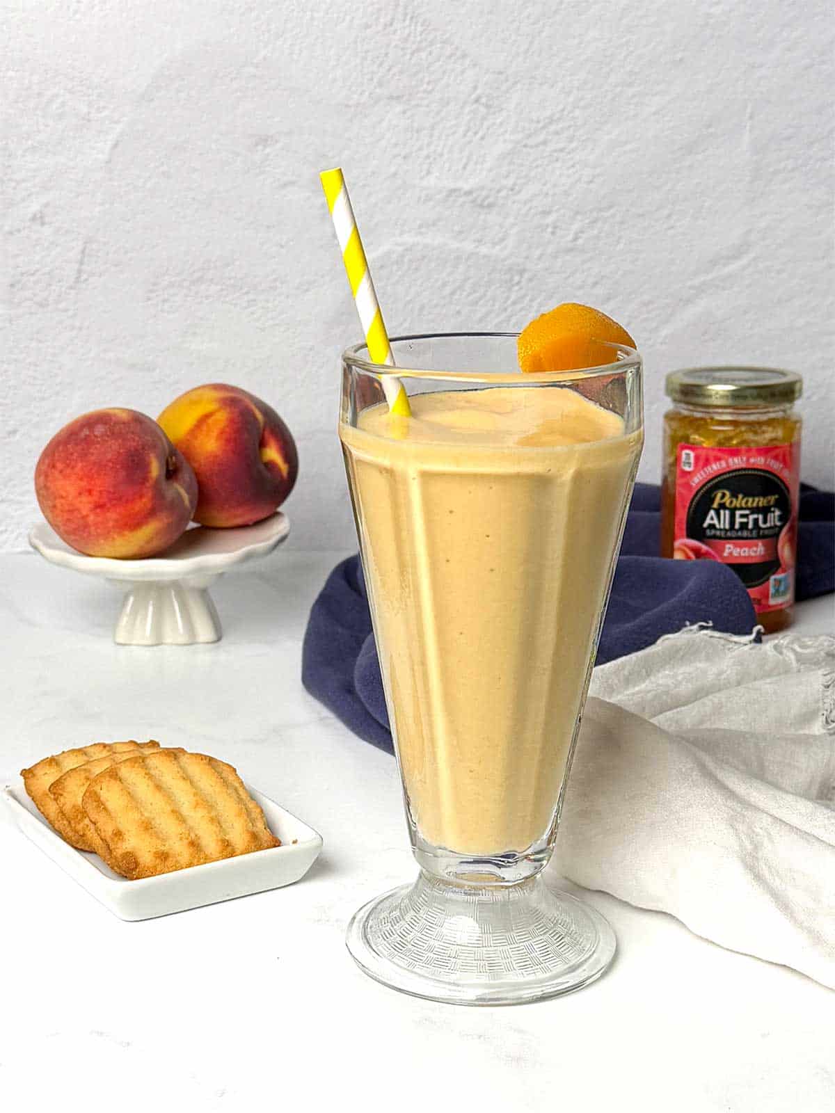 3-ingredient peach smoothie.