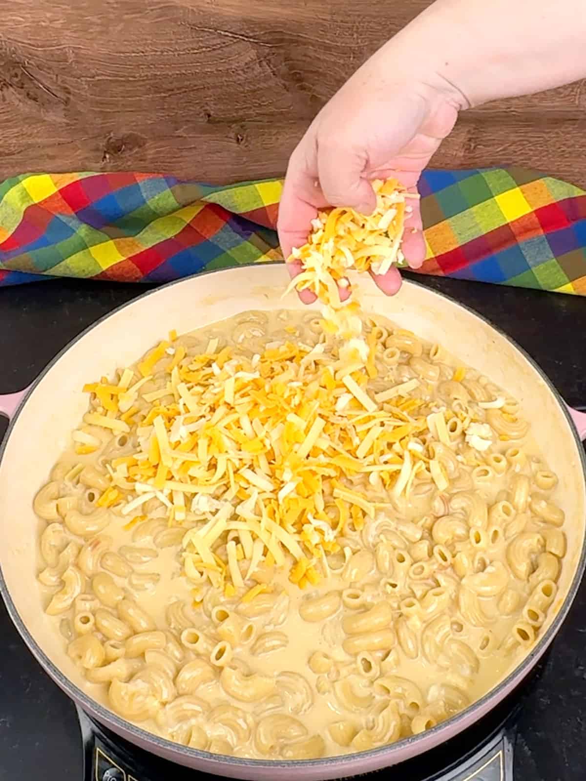 adding cheeses