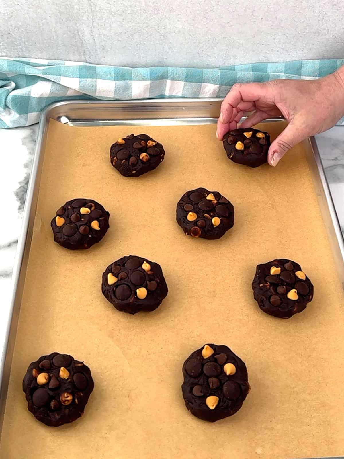 refrigerated dough on baking sheet