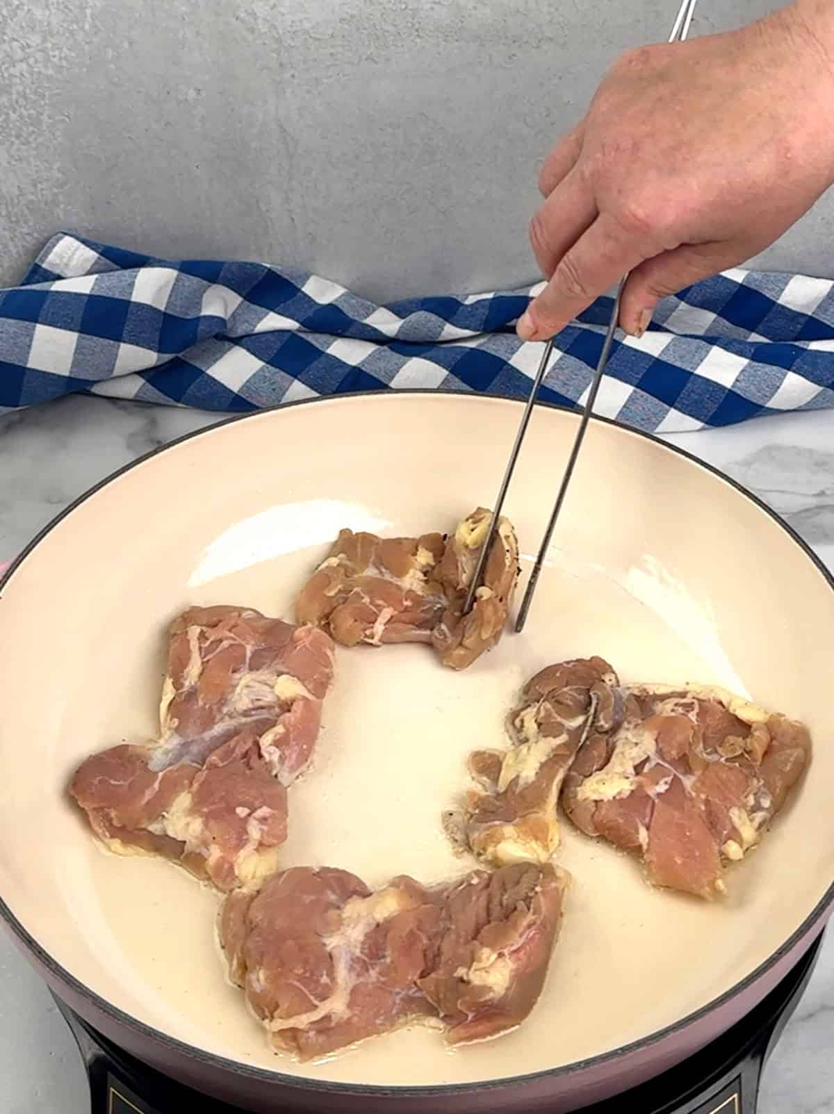 cooking half of the chicken