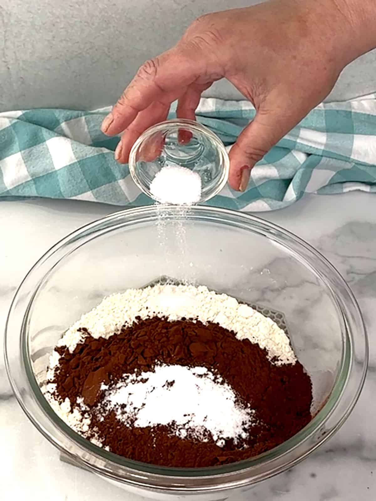 combining dry ingredients