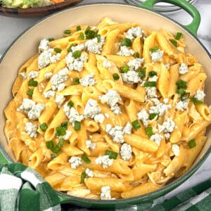 Quick and Easy One-Pot Cheesy Buffalo Chicken Pasta with Rotisserie