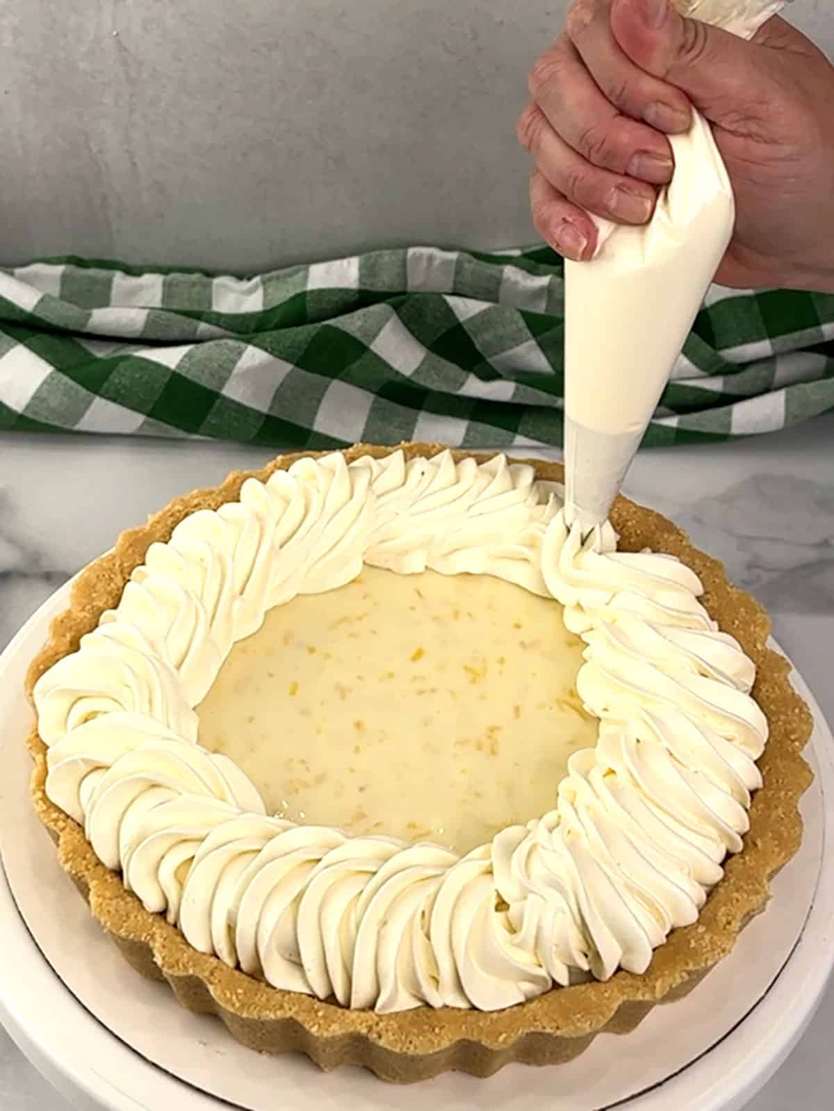 piping whipped cream