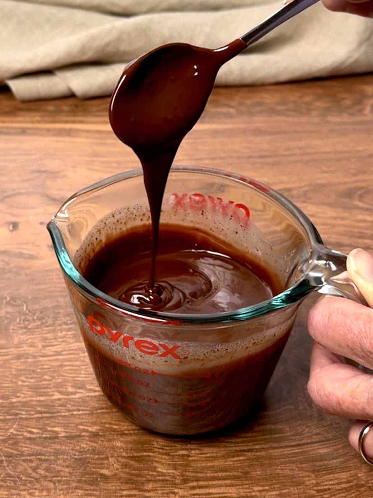 Finished chocolate ganache.
