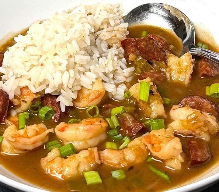 Shrimp and sausage gumbo.