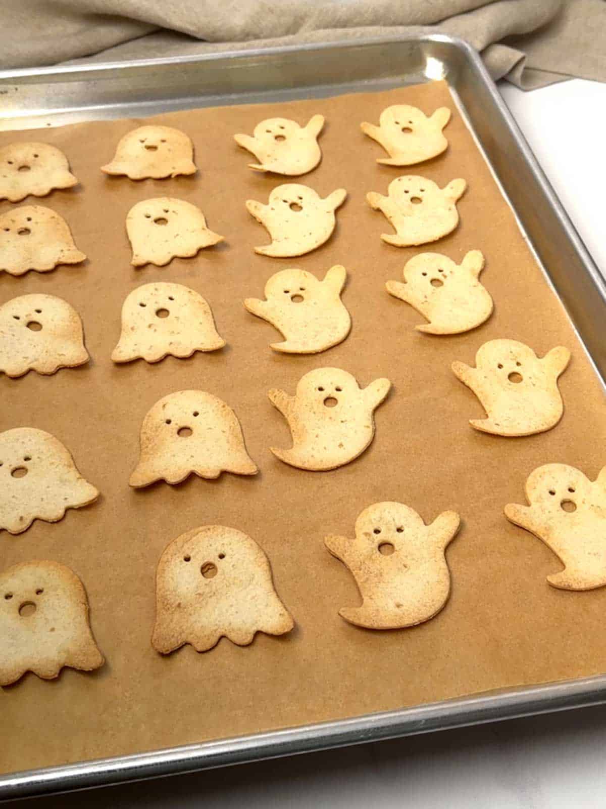 Ghost Crackers out of the oven.