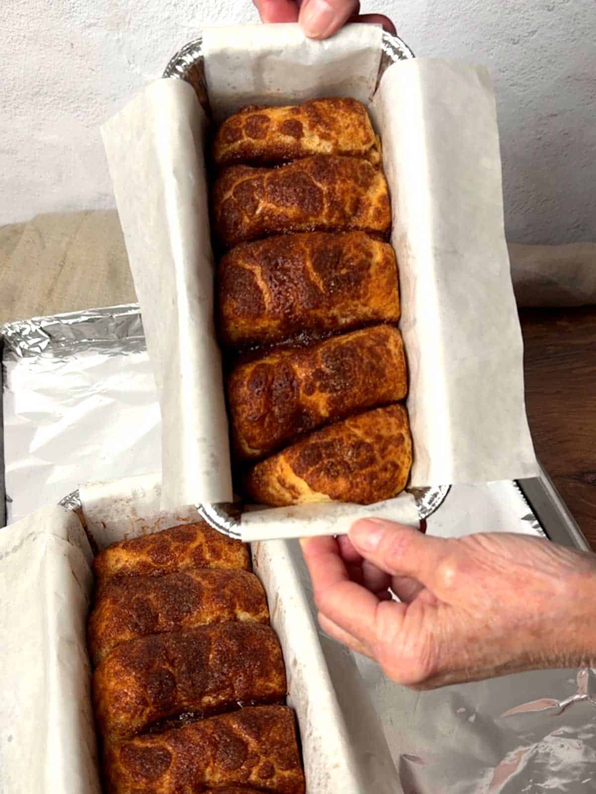 Out of the oven.